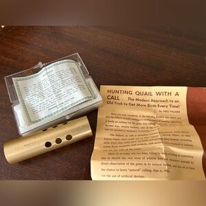 Vintage Gold Quail Call Hunting Tool